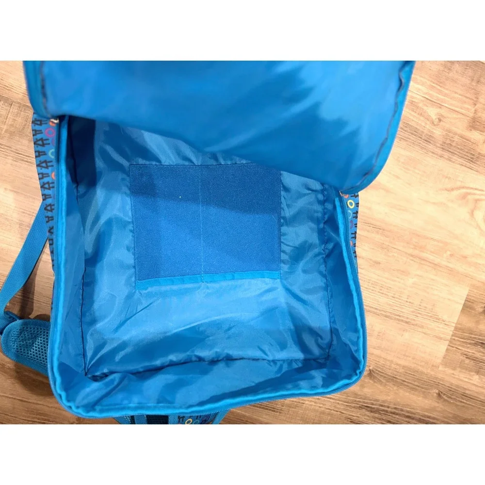 Yoobi Pharrell Williams i am OTHER Blue Geometric Laptop Backpack Y2K Streetwear